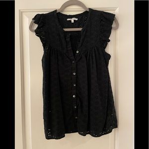 Madewell eyelet top